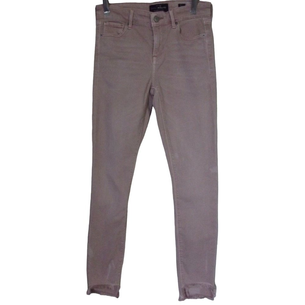 Lucky Brand Jeans 0/25 Pink Ava Mid Rise Skinny raw step down hem